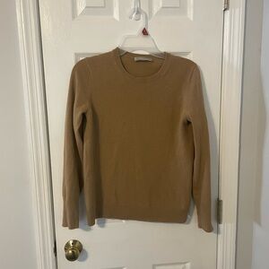 Everlane Camel Colored 100% Cashmere Crewneck Sweater